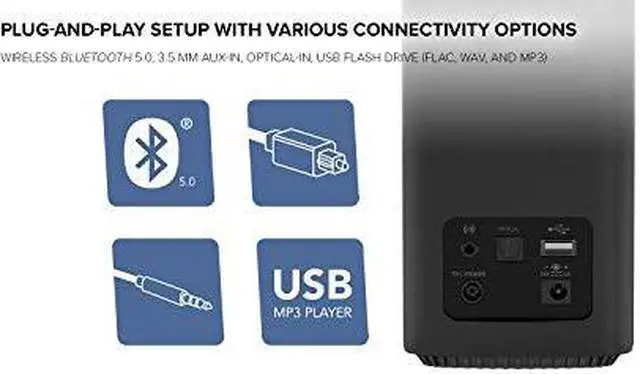 Alt view image 7 of 10 - Creative T100 Wireless Computer Speaker System Black (MF1690AA002)