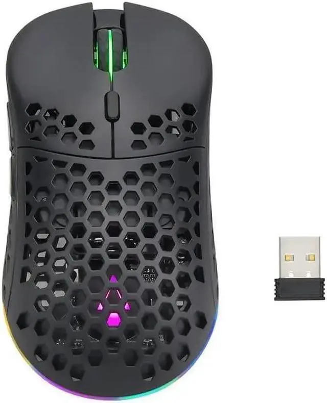 Alt view image 8 of 13 - Monoprice Hyper-K Wireless Ultralight Gaming Mouse , PixArt Optical Sensor and Offers 6 Programmable DPI Settings Ranging from 800 to 16,000 DPI - Dark Matter