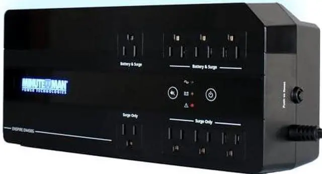 Alt view image 6 of 6 - Minuteman Enspire-G EN450G 450VA Compact/Desktop/Floor/Wall Mountable UPS - Compact/Desktop/Floor/Wall Mountable - 3 Minute Stand-by - 120 V AC Input - 140 V AC, 120 V AC, 95 V AC Output - Simulated S
