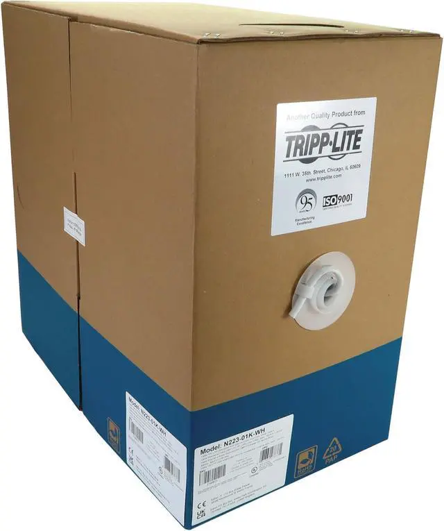 Alt view image 9 of 14 - Eaton Tripp Lite Series Cat6a 10G Solid Core UTP Ethernet Cable, White 1000 Ft