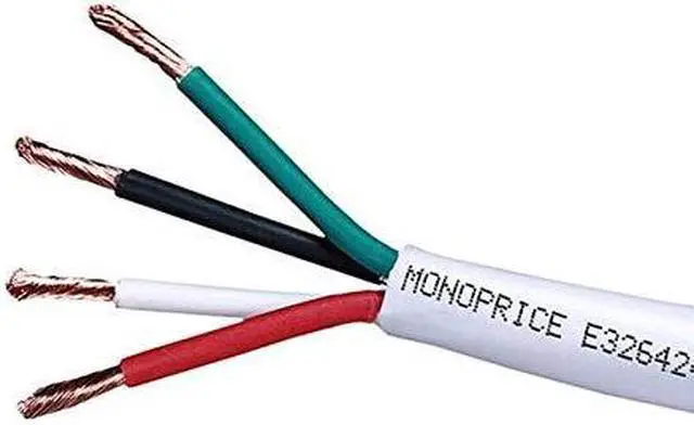 Alt view image 15 of 15 - Monoprice Access Series 16 Gauge AWG CL2 Rated 2 Conductor Speaker Wire / Cable - 500ft Fire Safety In Wall Rated, Jacketed In White PVC Material 99.9% Oxygen-Free Pure Bare Copper
