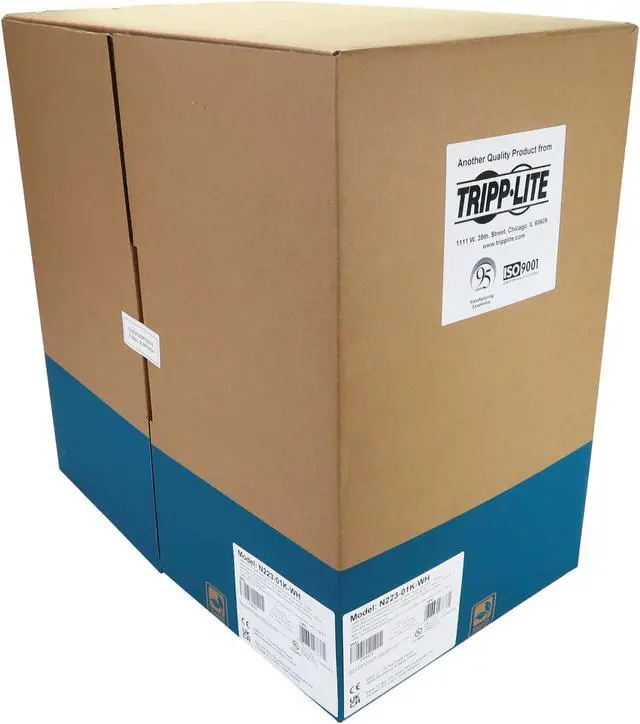Alt view image 13 of 14 - Eaton Tripp Lite Series Cat6a 10G Solid Core UTP Ethernet Cable, White 1000 Ft
