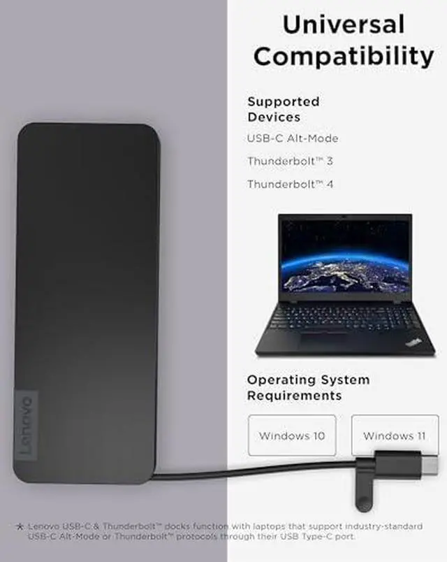 Alt view image 11 of 20 - Lenovo USB-C Slim Travel Dock