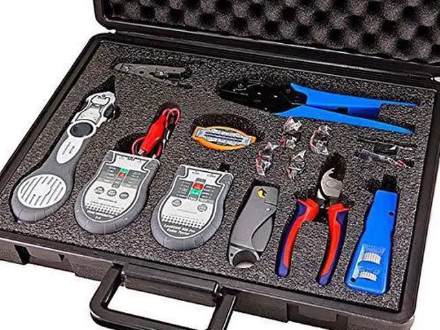 Alt view image 9 of 14 - Monoprice LAN and Coaxial Installation Kit w/Tester and Tone Generator