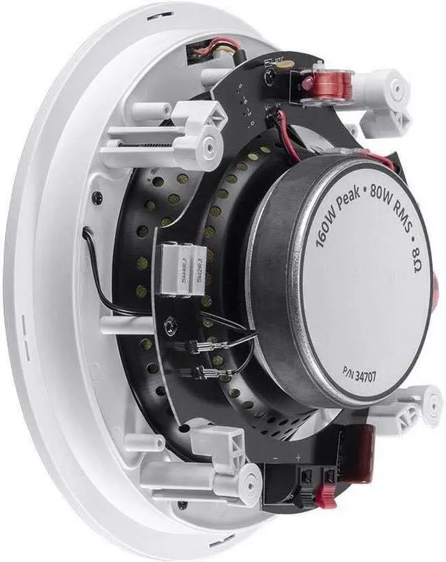 Alt view image 9 of 13 - Monoprice 2 Way In-Ceiling Speakers - 8 Inch (Pair) With Aramid Fiber And Titanium Silk Drivers - Caliber Slim Series