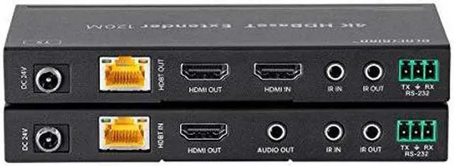 Alt view image 12 of 13 - Monoprice Blackbird 4K HDBaseT Extender Kit, 120m, HDR, 18Gbps, 4K@60Hz, YCbCr 4:4:4, HDCP 2.2, PoC, RS-232, Loop Out and Bidirectional IR