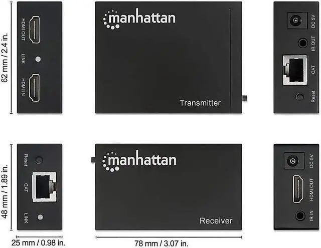 Alt view image 13 of 14 - Manhattan Hdmi Over Ethernet Extender Kit