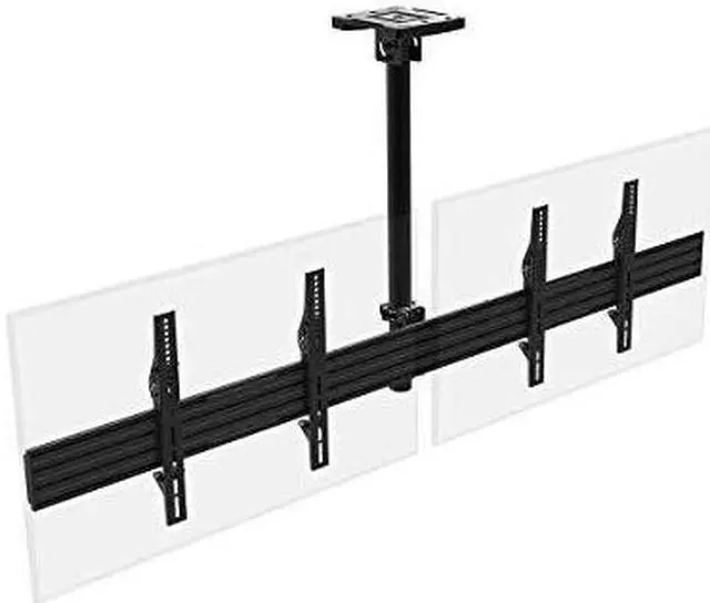 Alt view image 16 of 20 - Monoprice Commercial Series 2x1 Panel Menu Board Adjustable Tilt Ceiling TV Mount for Displays Between 32in and 65in, Max Weight 66 lbs. ea., VESA Patterns up to 600x400 (39662)