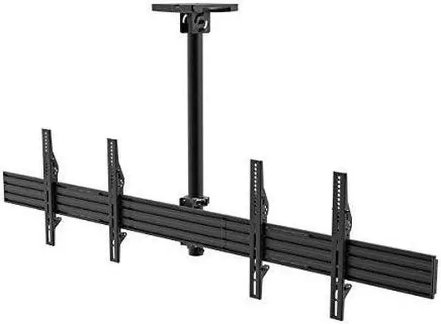 Alt view image 19 of 20 - Monoprice Commercial Series 2x1 Panel Menu Board Adjustable Tilt Ceiling TV Mount for Displays Between 32in and 65in, Max Weight 66 lbs. ea., VESA Patterns up to 600x400 (39662)