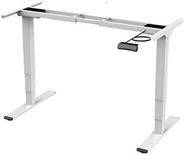 Alt view image 7 of 12 - Monoprice Dual Motor 3-Stage Sit-Stand Desk, v2, White | Ergonomic Work From Home, Office, Workstation Stand up Desk - Workstream Collection
