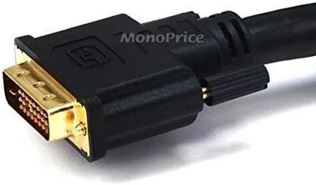 Alt view image 9 of 13 - Monoprice 50ft 24AWG CL2 Dual Link DVI-D Cable - Black