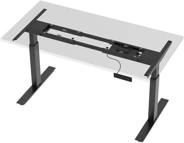 Alt view image 9 of 12 - Monoprice Dual Motor Easy Assembly Folding Sit-Stand Desk Frame, Max 265 lbs Weight Capacity - Workstream Collection