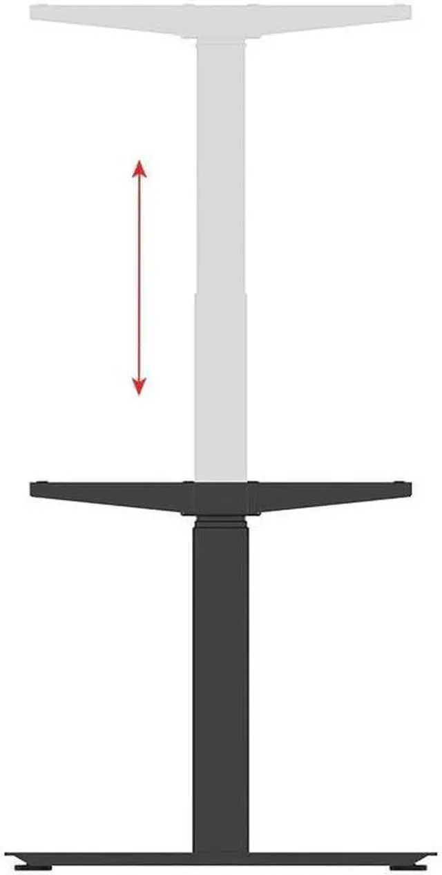 Alt view image 10 of 12 - Monoprice Dual Motor Easy Assembly Folding Sit-Stand Desk Frame, Max 265 lbs Weight Capacity - Workstream Collection