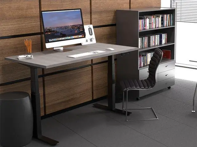 Alt view image 12 of 12 - Monoprice Dual Motor Easy Assembly Folding Sit-Stand Desk Frame, Max 265 lbs Weight Capacity - Workstream Collection