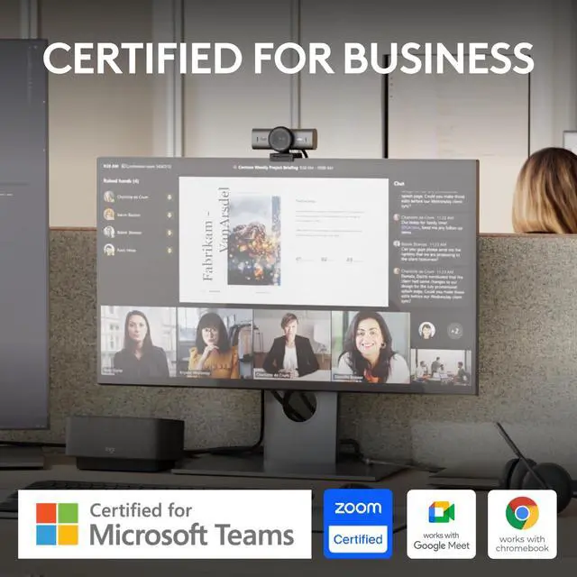 Alt view image 10 of 15 - Logitech BRIO 705 Webcam - 8.5 Megapixel - USB Type C - 4K - 4096 x 2160 Video - STARVIS Sensor - Auto-focus - 90° Angle - Clip - 4x Digital Zoom - Microphone - Windows 10, macOS 10.15