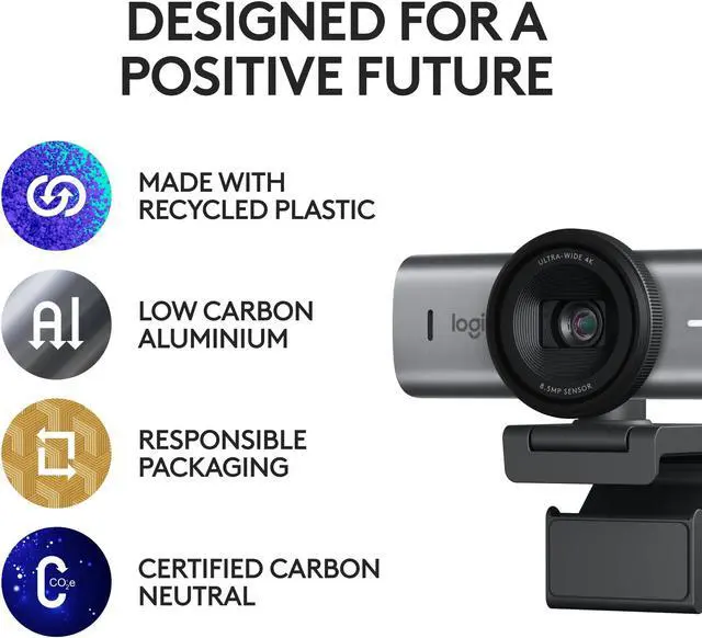 Alt view image 15 of 15 - Logitech BRIO 705 Webcam - 8.5 Megapixel - USB Type C - 4K - 4096 x 2160 Video - STARVIS Sensor - Auto-focus - 90° Angle - Clip - 4x Digital Zoom - Microphone - Windows 10, macOS 10.15