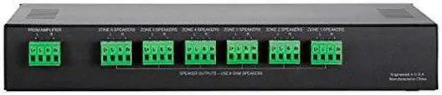 Alt view image 9 of 10 - Monoprice SS-6 Premium 6 Channel Speaker Selector, With Impedance Protection, Supports 12-16 AWG Speaker Wire, Individual Zone On/Off Buttons
