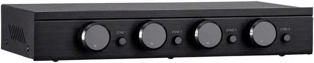 Alt view image 6 of 8 - Monoprice SSVC-4.1 Single Input 4-Channel Speaker Selector With Volume Control, Impedance Protection, Individual Zone On/Off Buttons