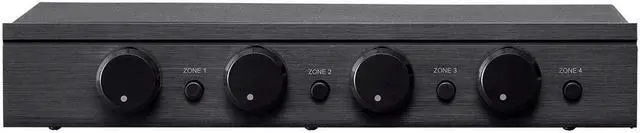 Alt view image 7 of 8 - Monoprice SSVC-4.1 Single Input 4-Channel Speaker Selector With Volume Control, Impedance Protection, Individual Zone On/Off Buttons