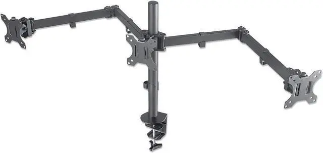 Alt view image 6 of 6 - TV/MONITOR DESK MOUNT 3 SCREENS