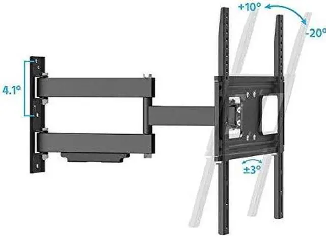 Alt view image 10 of 12 - Monoprice Outdoor Full Motion TV Wall Mount Bracket For TVs 32in to 100in, Max Weight 110 lbs, VESA Patterns Up to 200x200 to 400x400