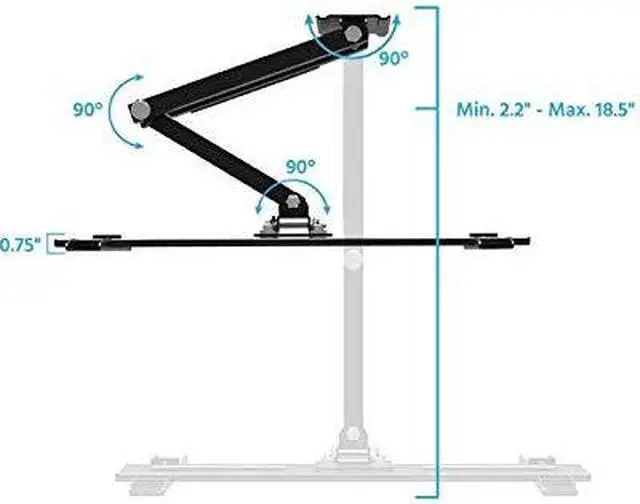 Alt view image 11 of 12 - Monoprice Outdoor Full Motion TV Wall Mount Bracket For TVs 32in to 100in, Max Weight 110 lbs, VESA Patterns Up to 200x200 to 400x400