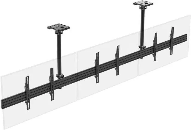 Alt view image 8 of 13 - Monoprice 3x1 Menu Board Ceiling Mount For Displays Between 32in to 65in, Max Weight 66 lbs. ea., VESA Patterns up to 600x400 - Commercial Series