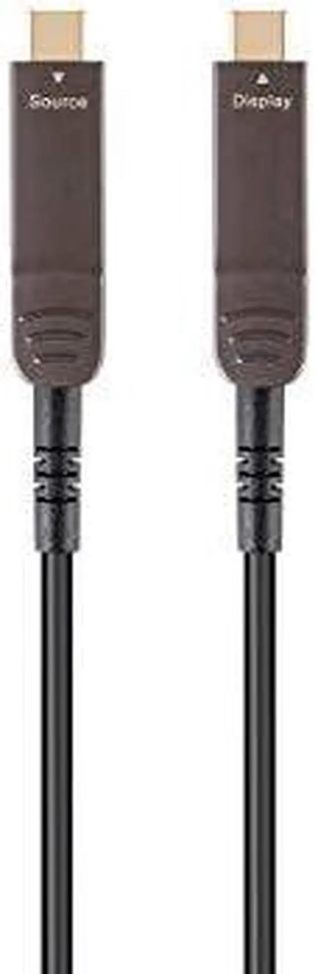 Alt view image 8 of 14 - Monoprice USB 3.1 Type-C to Type-C Video Cable - 50ft, 4K@60Hz, Fiber Optic, AOC, Transmits Up To 100ft, Gold Plated Connectors - SlimRun AV Series