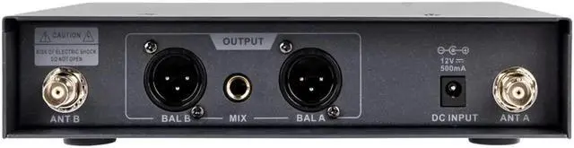 Alt view image 9 of 12 - Monoprice 200-Channel UHF Dual Lavalier Wireless Microphones System, For Church Services, Business Meetings, or Karaoke Singing - Stage Right Series