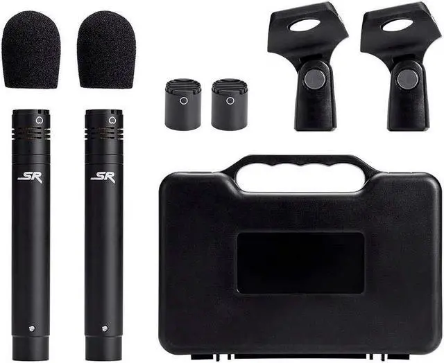 Alt view image 13 of 13 - Monoprice SC100 Small Pencil Condenser Microphones (Pair) Condenser Stick with Interchangeable Omni and Cardioid Capsules - Stage Right Series