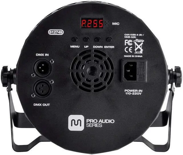 Alt view image 15 of 15 - Monoprice Flat PAR Stage Light RGBW | 10 watt, x 9 LED, 8-channel DMX, Strobe follow mode - Stage Right Series