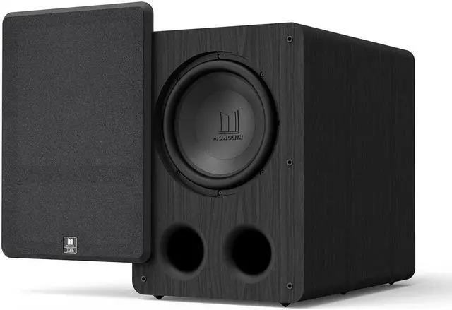 Alt view image 10 of 10 - Monoprice Monolith M-12 V2 12in THX Certified Ultra 500 Watt Powered Subwoofer, Massive Output, Low Distortion, Vented HDF Cabinet