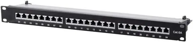 Alt view image 8 of 14 - Monoprice Cat6A 1U Patch Panel - 19in, Shielded, 24 RJ45 Ports Dual IDC, For Use With 22-26AWG Stranded And Solid Wire - Entegrade Series