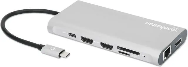 Alt view image 9 of 20 - USB-C DOCK/HUB/READER 10-PORT-