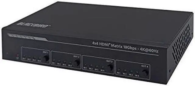Alt view image 17 of 20 - Monoprice Blackbird 4K 4x4 HDMI Matrix HDR 18Gbps 4K@60Hz YCbCr 4:4:4 HDCP 2.2