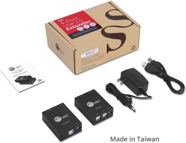 Alt view image 15 of 16 - SIIG 4-Port USB 2.0 Extender JU-EX0311-S1 Brown Box