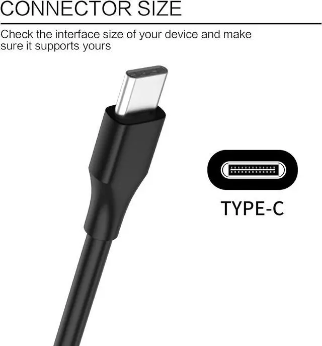 Alt view image 2 of 6 - Universal Chromebook Charger, 65W 45W USB C Laptop Charger for HP Chromebook Charger, Replacement for Dell, Google Chromebook Charger, Lenovo Thinkpad/Yoga, Acer, Samsung Series Type-C Power Cord