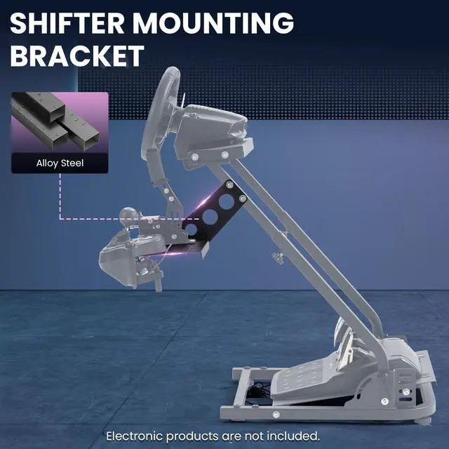 Alt view image 5 of 7 - Minneer Racing Shifter Mounting Bracket Fit for Our Steering Wheel Stand, Gear Lever Mount Accessorie with Mounting Bolts,Supports Simultaneous Installation of Shifter and Handbrake