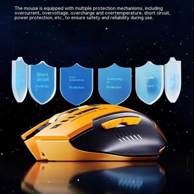 Alt view image 2 of 7 - WSIRAK A9 Bluetooth three mock examination mouse mute charging mechanical handle wireless mouse 2.4G E-sports game office mice