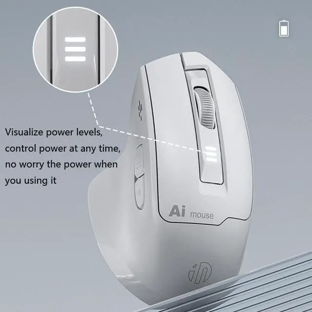 Alt view image 3 of 7 - WSIRAK S6 Rechargeable AI intelligent voice mouse, voice controlled typing mice, wireless Bluetooth dual-mode mouse