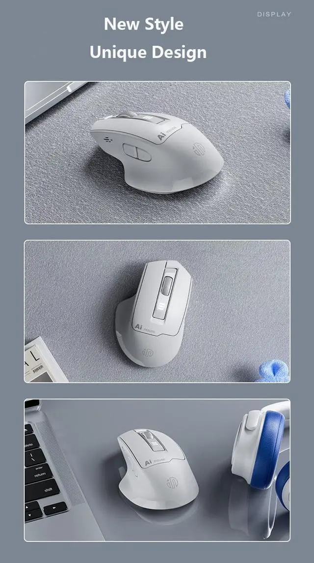 Alt view image 7 of 7 - WSIRAK S6 Rechargeable AI intelligent voice mouse, voice controlled typing mice, wireless Bluetooth dual-mode mouse