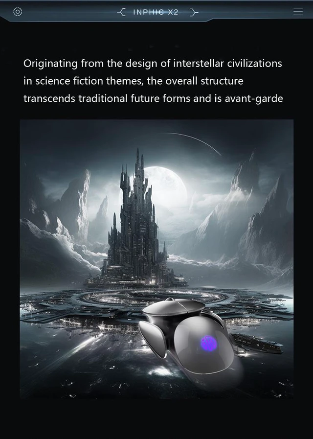 Alt view image 3 of 7 - WSIRAK X2 Wireless Mouse Three Mode Mute RGB Rechargeable Metal Science Fiction Style Gaming Mouse Pc Gamer Accessories Office