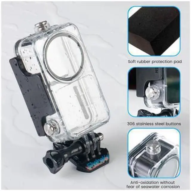 Alt view image 4 of 7 - BONAEVER Waterproof Housing Case Kit For DJI Action 2 Action Camera Accessories Waterproof Cover 45M Diving Housing Protective Shell Dive Case + + Anti-Fog Insert