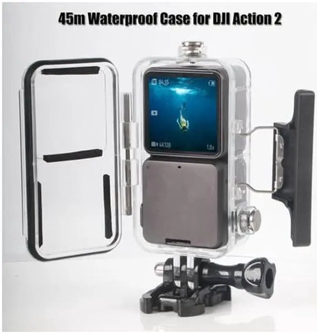 Alt view image 3 of 7 - BONAEVER Waterproof Housing Case Kit For DJI Action 2 Action Camera Accessories Waterproof Cover 45M Diving Housing Protective Shell Dive Case + + Anti-Fog Insert