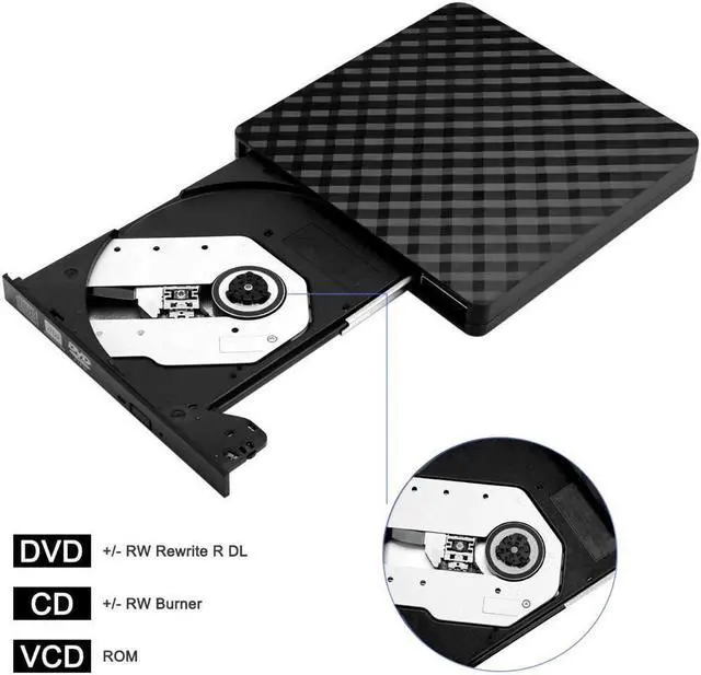 Alt view image 4 of 7 - External CD Drive, Werleo Portable Slim USB 3.0 DVD CD Player Burner RW Writer, Copier, Reader for Laptop, Notebook, Desktop, Mac, Support Windows 7/ 8 / 10 / XP / Mac OS