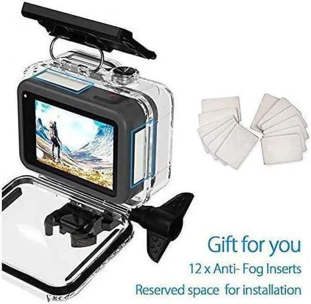 Alt view image 7 of 7 - 60M Waterproof Case for GoPro Hero 12 Black / Hero 11 Black / Hero 10 Black / Hero 9 Black, Protective Underwater Dive Housing Shell with Bracket Accessories for Go Pro Hero 12 11 10 9 Action Camera