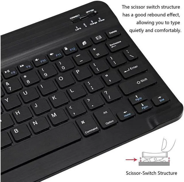 Alt view image 4 of 7 - Ultra-Slim Bluetooth Keyboard and Mouse Combo Rechargeable Portable Wireless Keyboard Mouse Set for Apple iPad iPhone iOS 13 and Above Samsung Tablet Phone Smartphone Android Windows Light