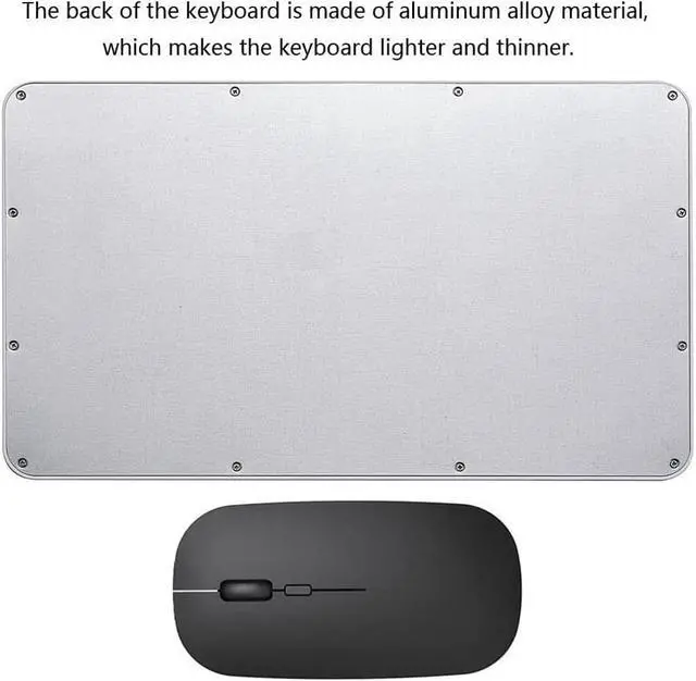 Alt view image 7 of 7 - Ultra-Slim Bluetooth Keyboard and Mouse Combo Rechargeable Portable Wireless Keyboard Mouse Set for Apple iPad iPhone iOS 13 and Above Samsung Tablet Phone Smartphone Android Windows Light