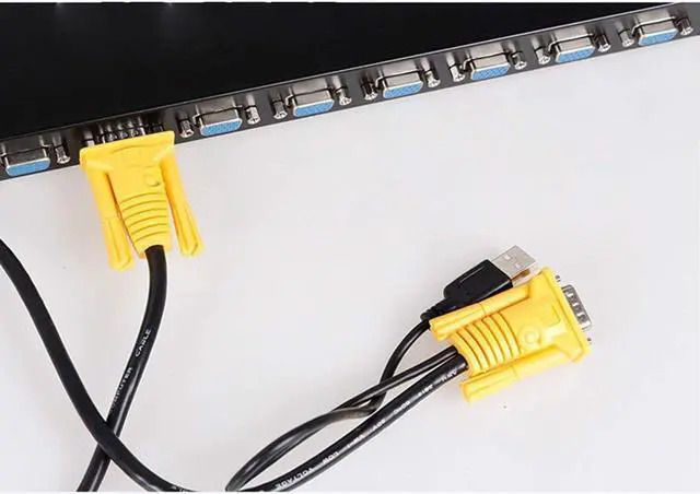 Alt view image 2 of 7 - BONAEVER USB VGA KVM Cable 10 Feet Connect with KVM Switches USB Keyboard / Mouse Cable Monitor Cable 3M