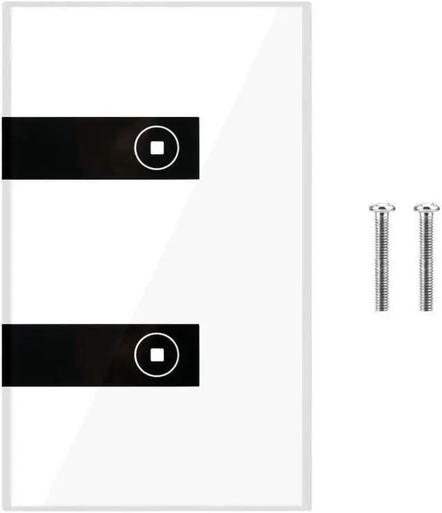 Main image of Smart Switch WiFi Touch Light Switch in-Wall Compatible with Amazon Alexa & Google Home Timing Function Wireless Remote APP Control 2 Gang
